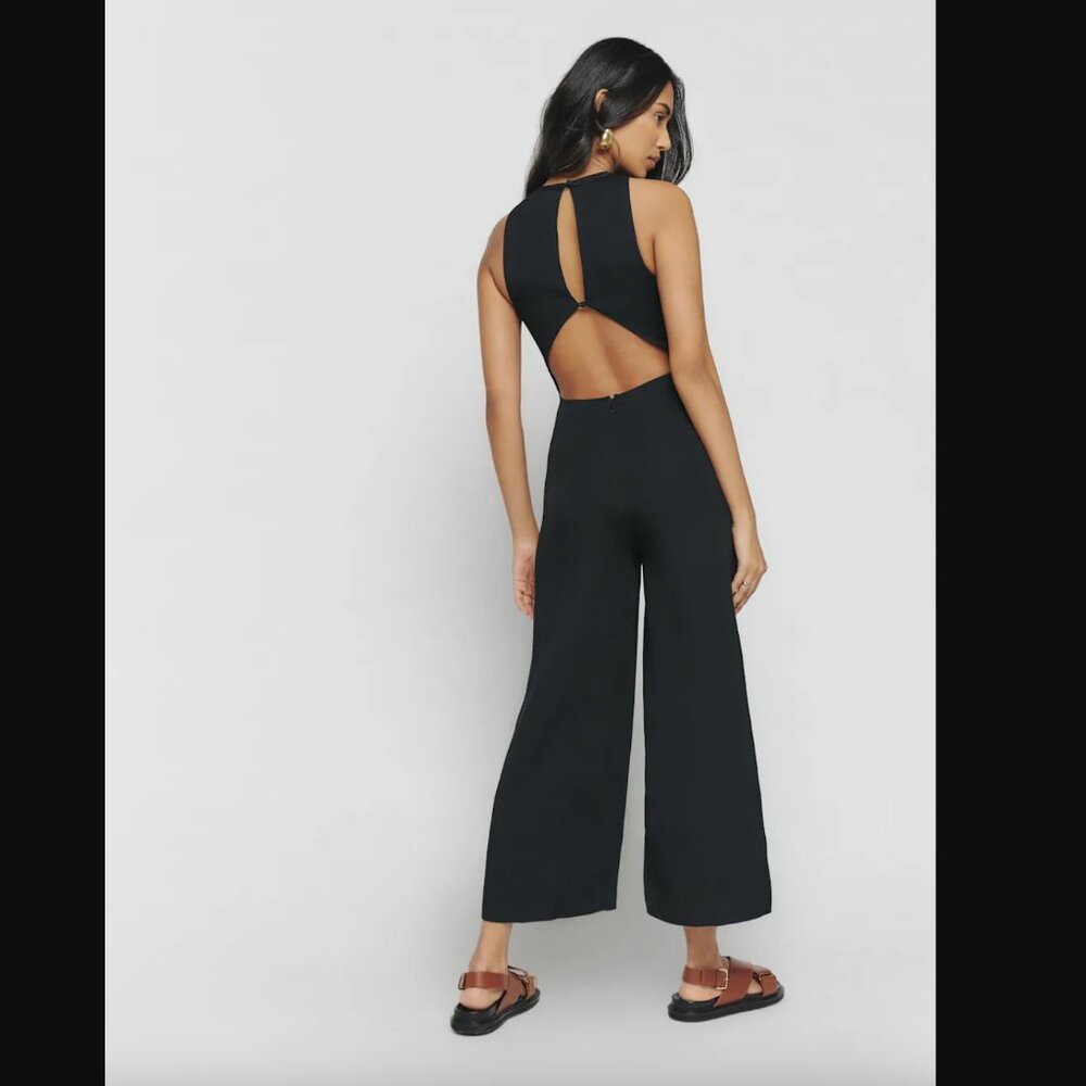 Reformation Lucia Black Jumpsuit - Size 4